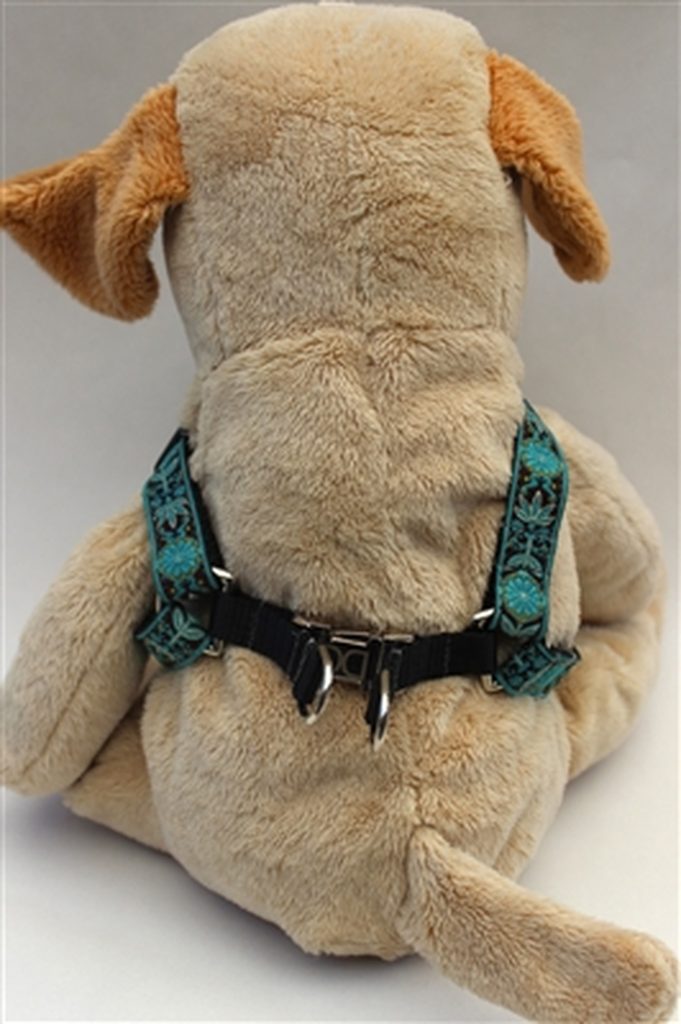 dog harness with metal buckles